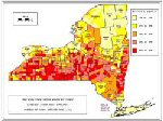 New York (NY) State Map - Basement Radon levels